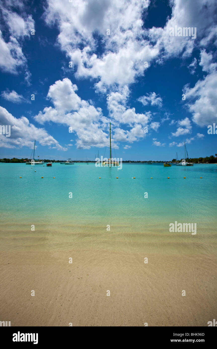 Grand Baie harbour, Mauritius Stock Photo Alamy