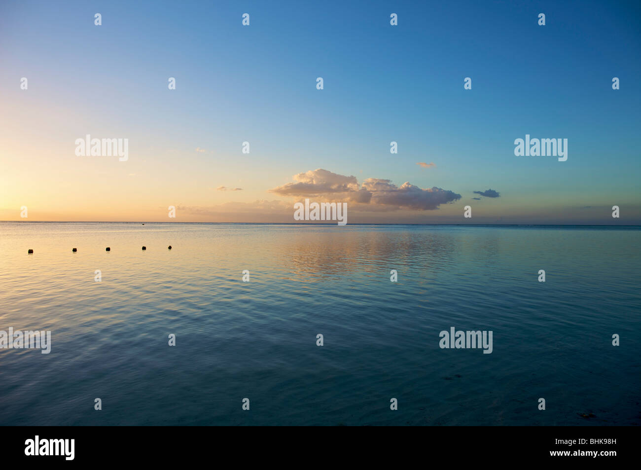 mauritius indian ocean Sunset Stock Photo