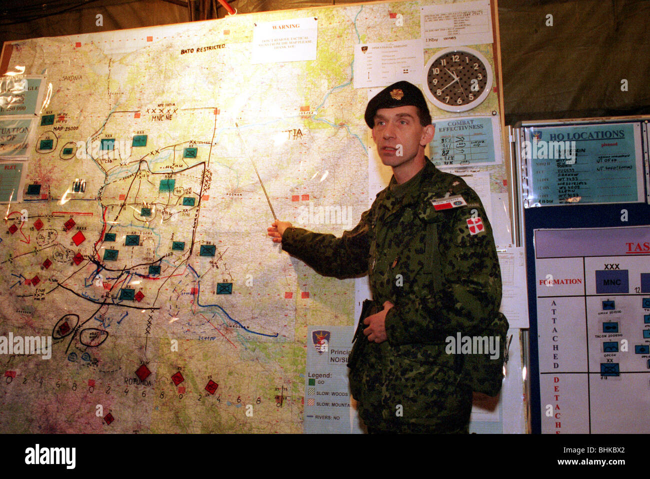 Danish soldier of the Multinational Corps Northeast, Konotop, Poland Stock Photo