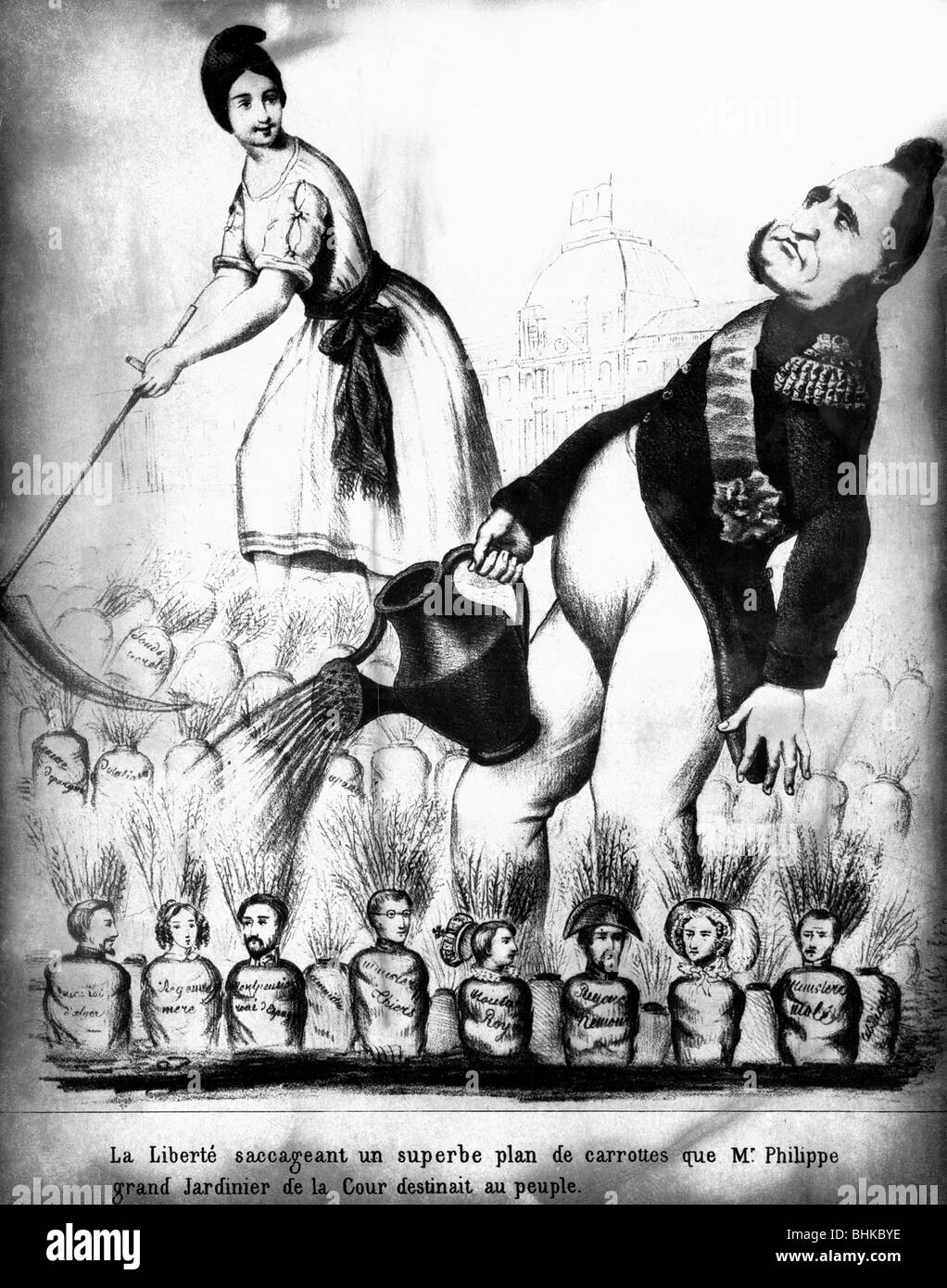 Louis Philippe, 6.10.1773 - 26. 8.1850, King of France 7.8.1830 -  24.2.1848, caricature, Past, Present, Future, drawing by Honore Daumier,  1849 Stock Photo - Alamy