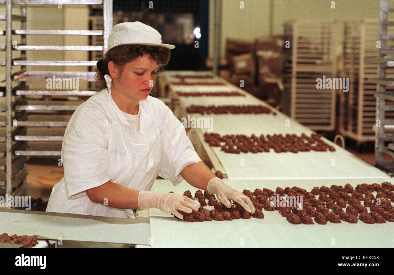Production of chocolate in the Cadbury factory Poland Stock Photo