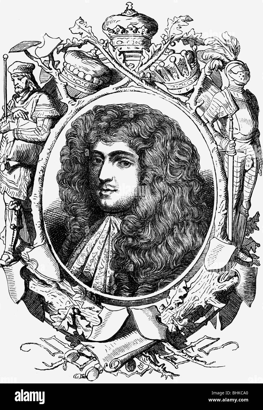 Somerset, Henry, 1st Duke of Beaufort, 1629 - 21.1.1700, English politician, portrait, wood engraving, 19th century, , Stock Photo