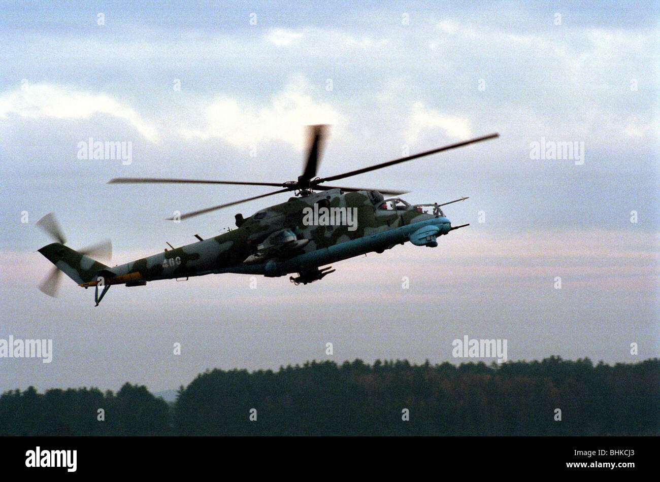 Mi-24 helicopter of the Polish Air Force Stock Photo