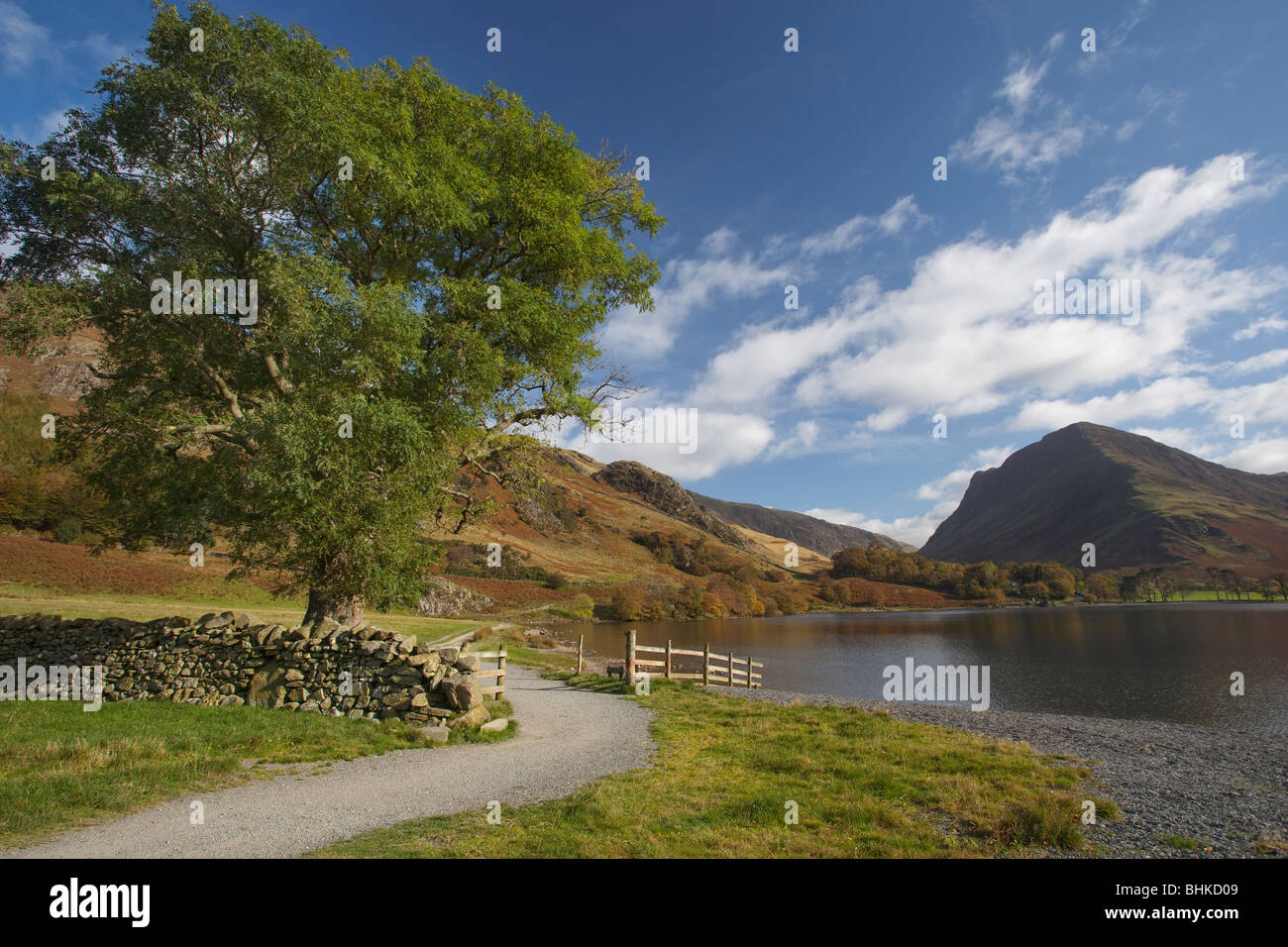 Buttermere and Fleetwith Pike Cumbria Lake District Stock Photo