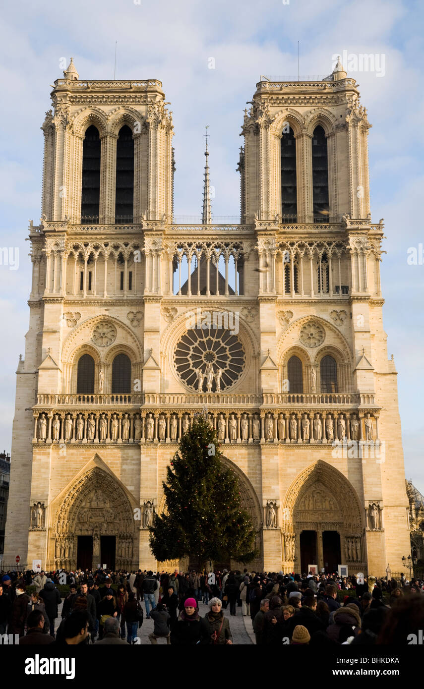 Winter view of Notre Dame de Paris (in English: Our Lady of Paris), also  known as Notre Dame Cathedral. Paris, France Stock Photo - Alamy