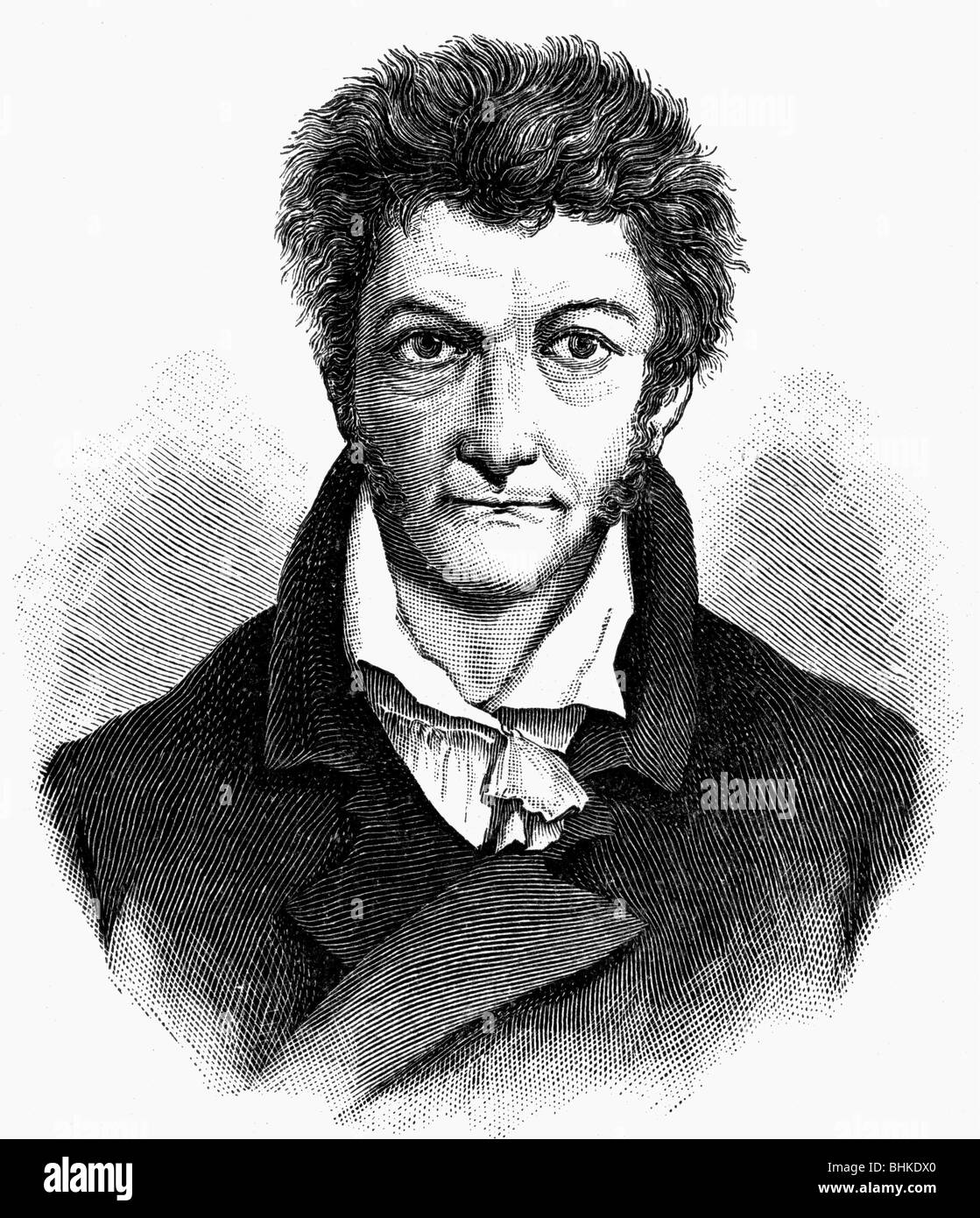 Hoffmann, E. T. A., 24.1.1776 - 25.6.1822, German author / writer, portrait, wood engraving, 1823, , Stock Photo