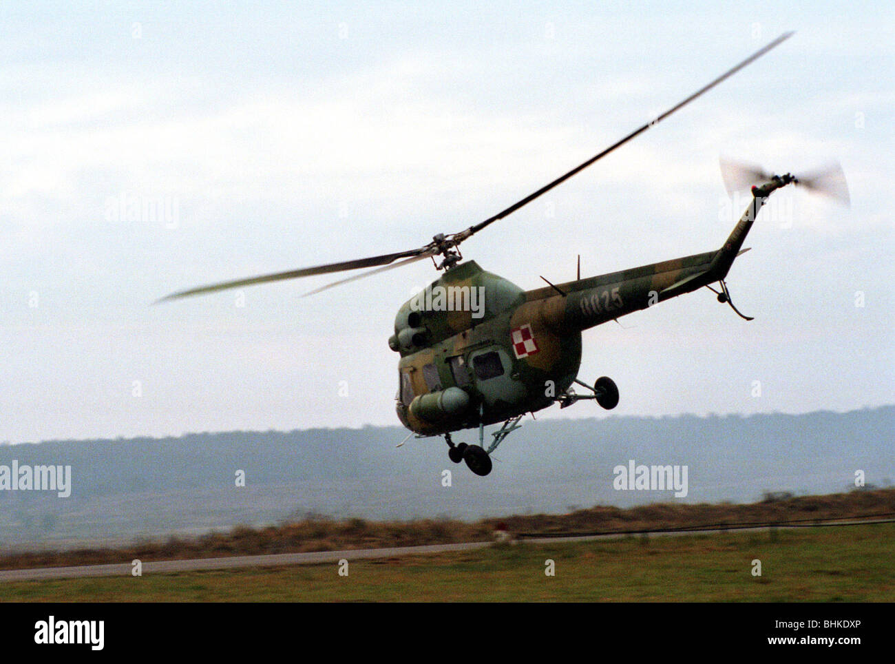 A Mi-2 helicopter of the Polish Air Force Stock Photo
