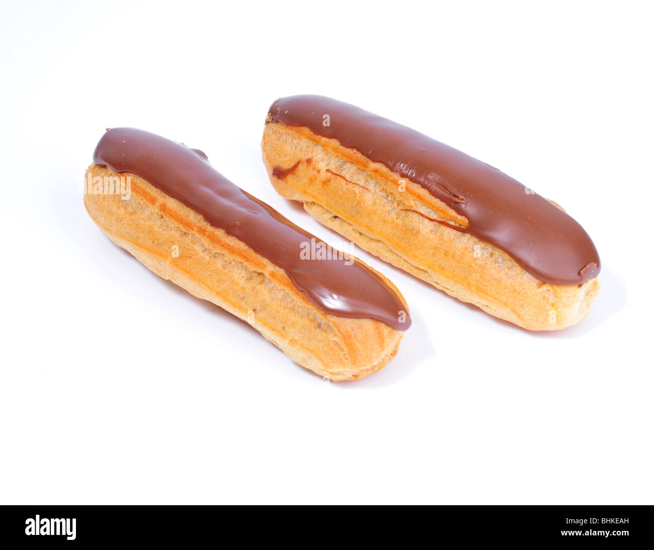 two chocolate pastries Stock Photo
