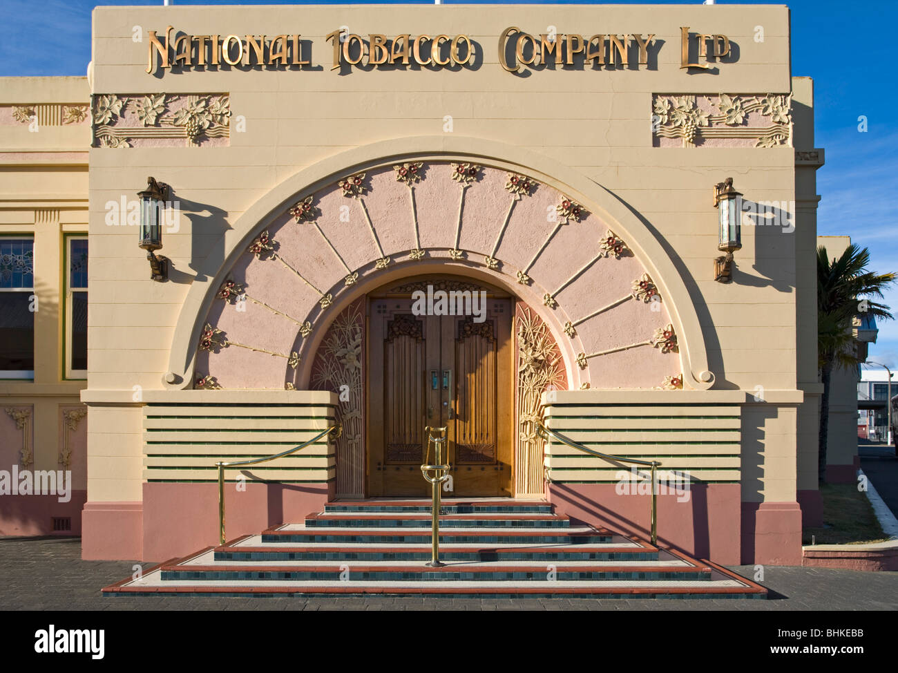 National Tobacco Company Art Deco Building, Napier, New Zealand Stock Photo