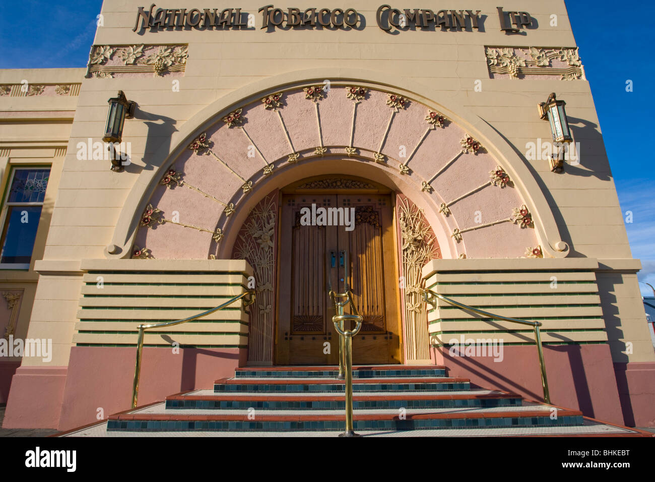 National Tobacco Company Art Deco Building, Napier, New Zealand Stock Photo 