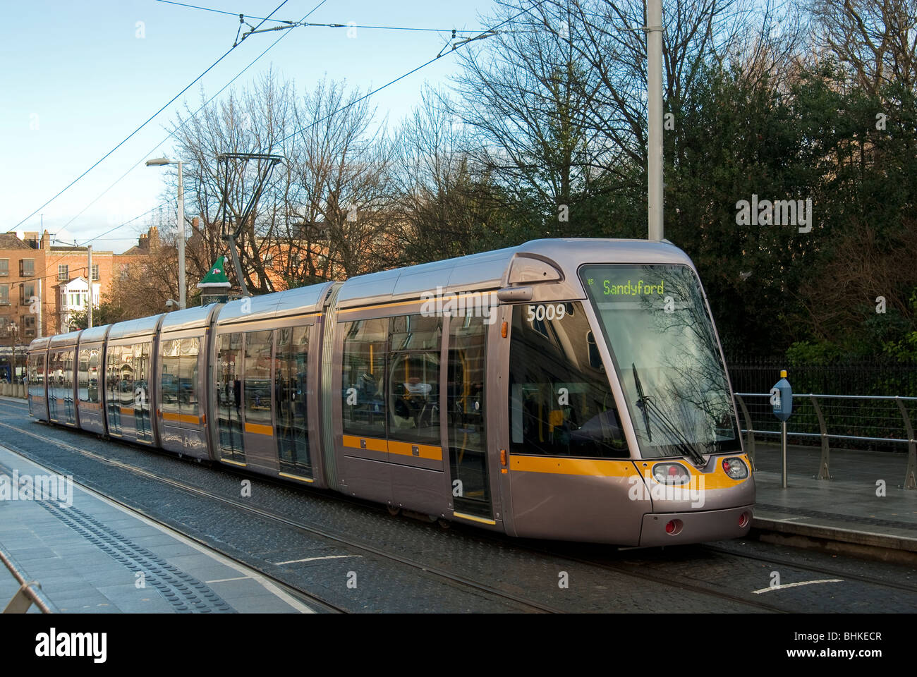 Dublin Light Rail System Tram Stock Photo