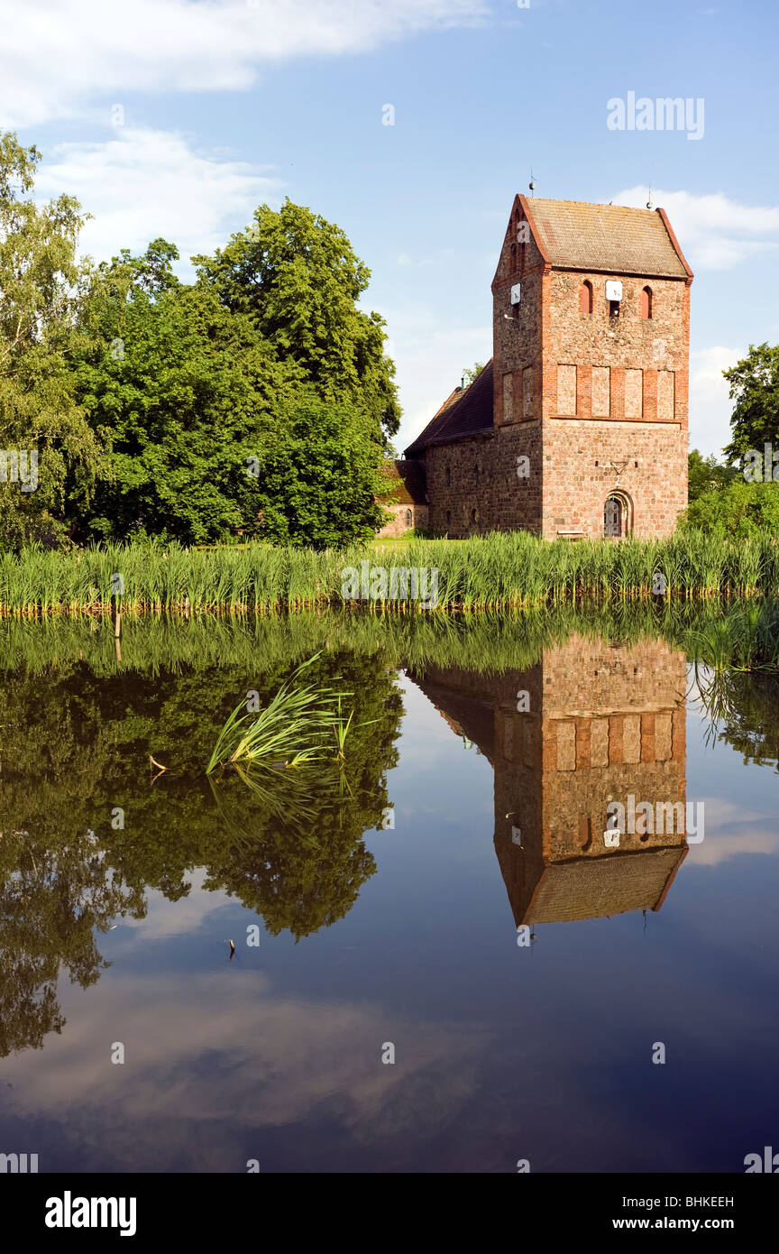 Fieldstone church in Lindenberg, Brandenburg, Germany, Europe Stock Photo