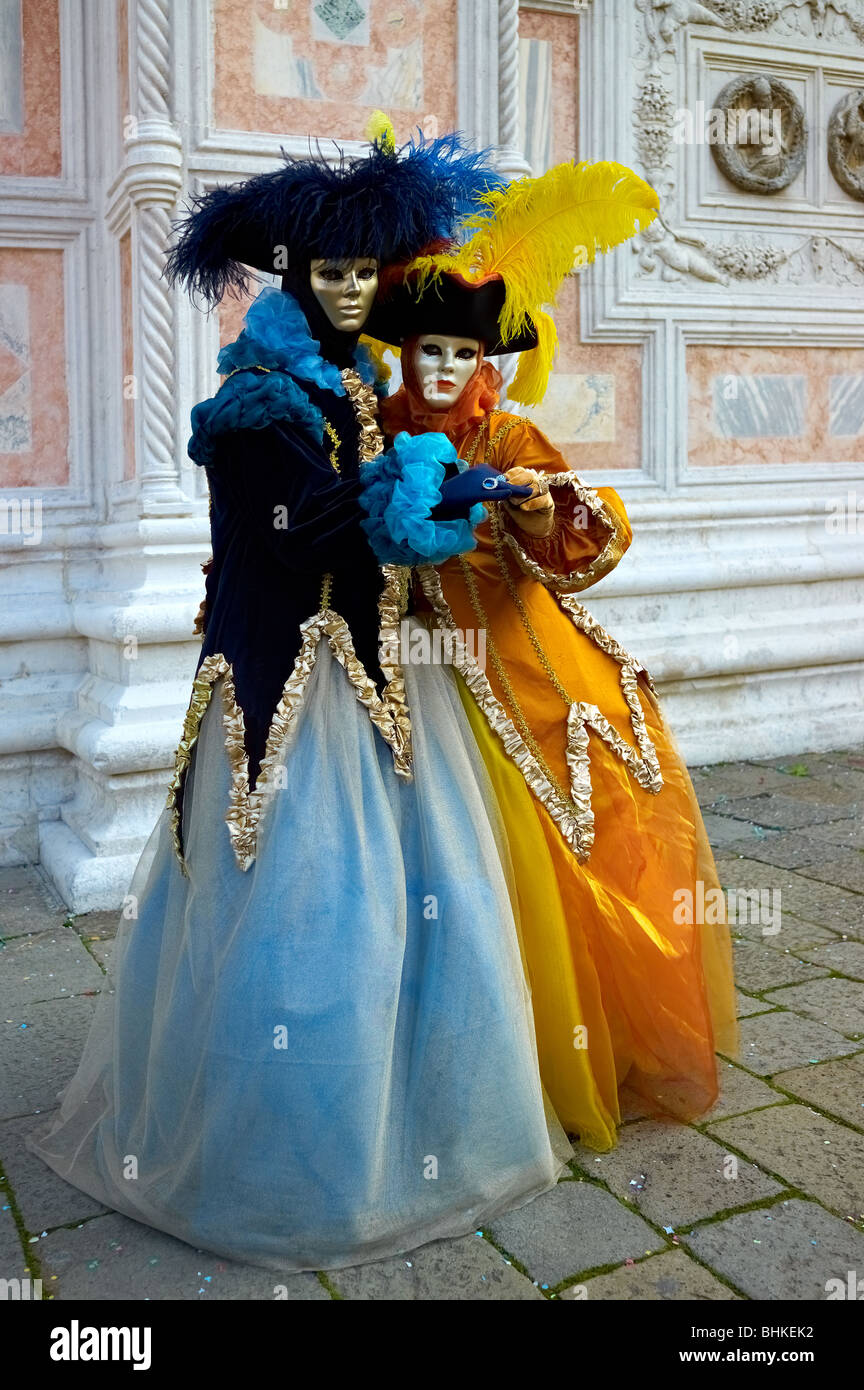 Woman in full decorative carnival costume in Venice Stock Photo - Alamy