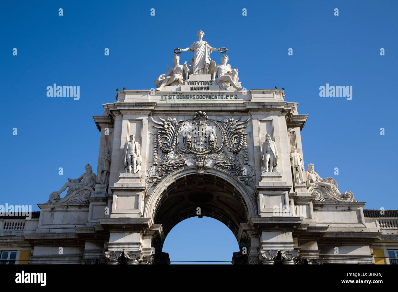 Portugal, Lisbon Arch of augusta. Portugese name Arco da Rua Augusta Stock Photo