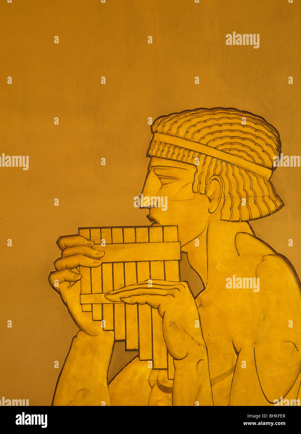 Art Deco frieze by Edmund C. Thompson at the Philharmonic Hall in