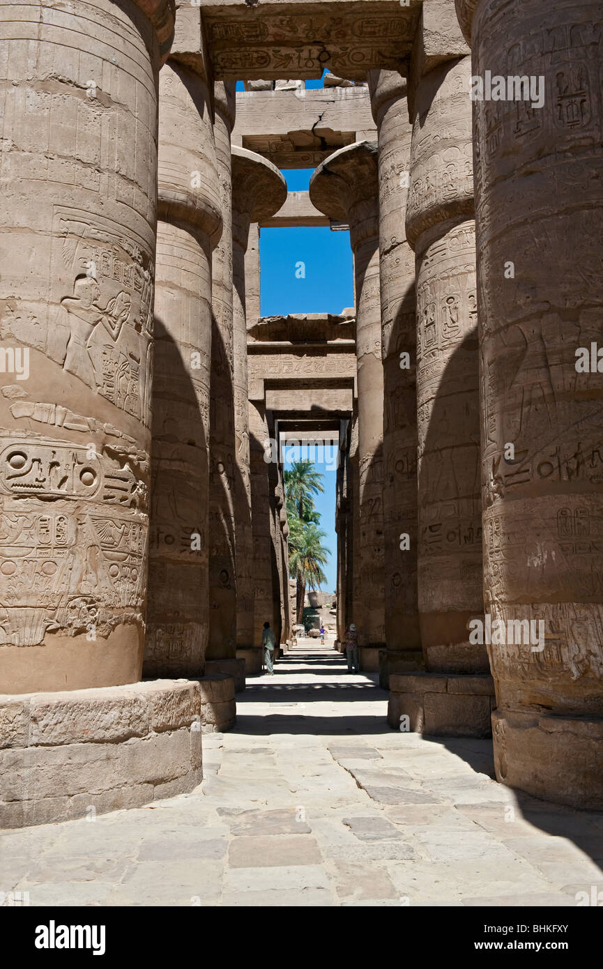 Pillars of the Great Hypostyle Hall, Karnak Temple Complex, Luxor, Egypt Stock Photo Alamy