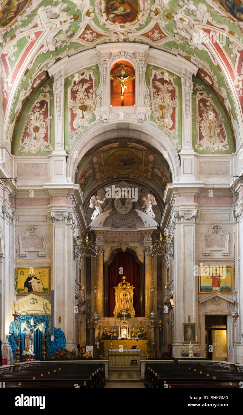 Lisbon Church Interior Portugal Stock Photo