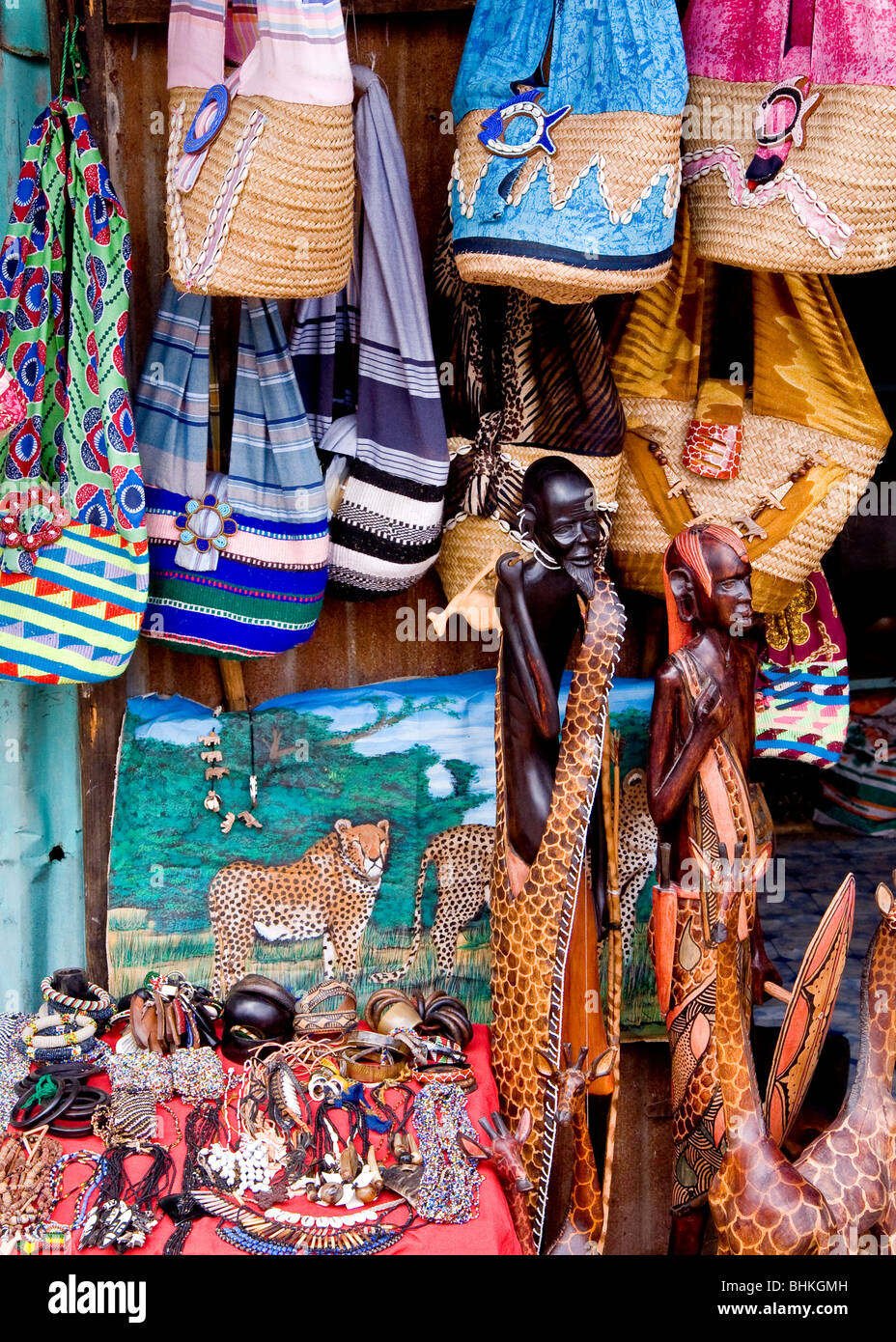 Souvenir Stall, Watamu, Kenya Stock Photo Alamy
