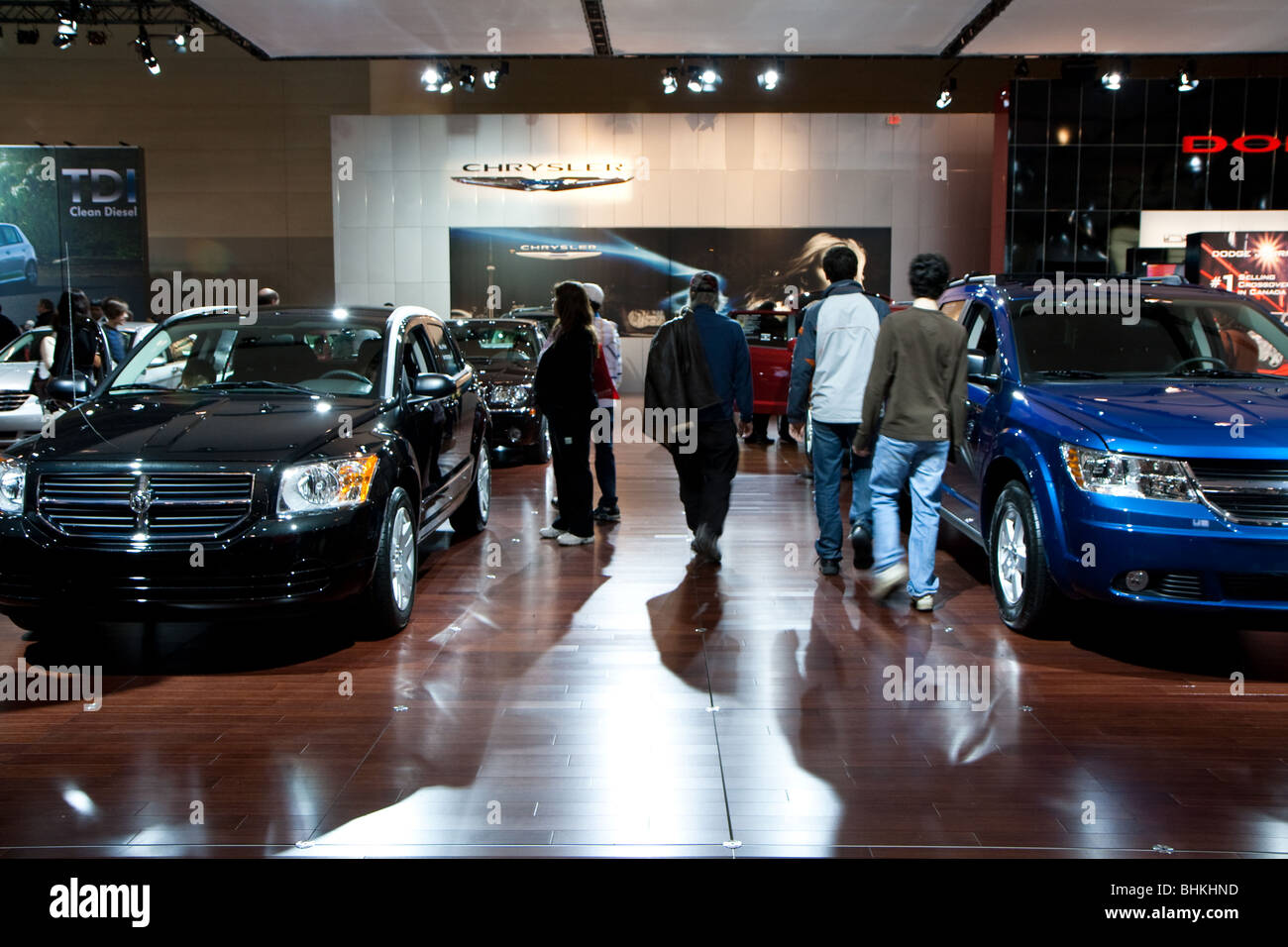 Chrysler car show booth Stock Photo