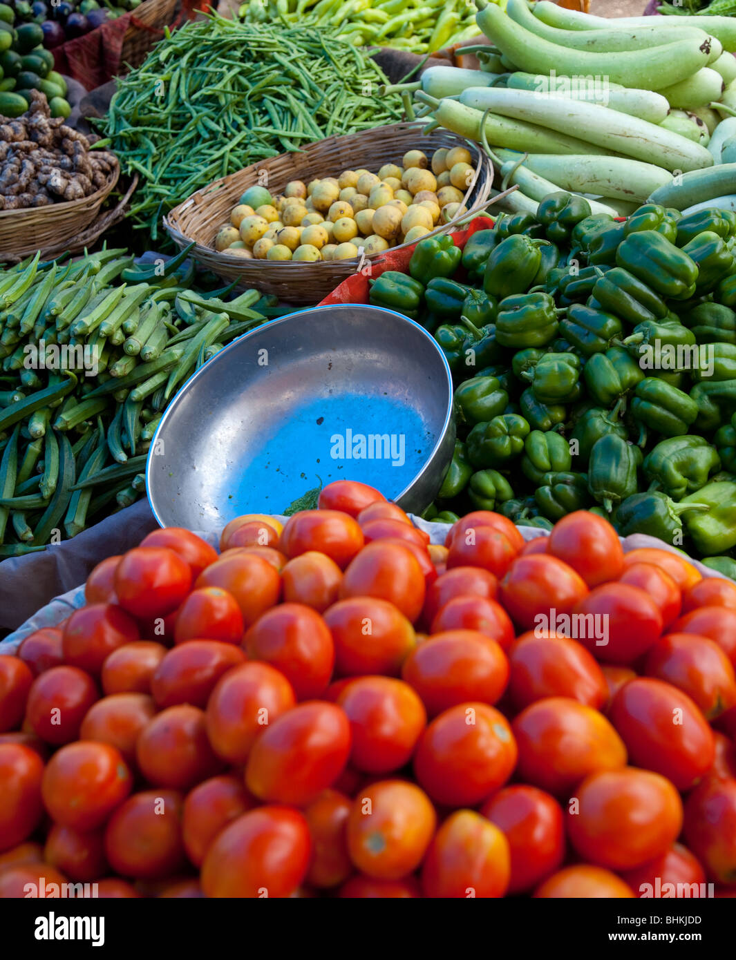 India Rajasthan Udaipur Market vegetables Stock Photo Alamy