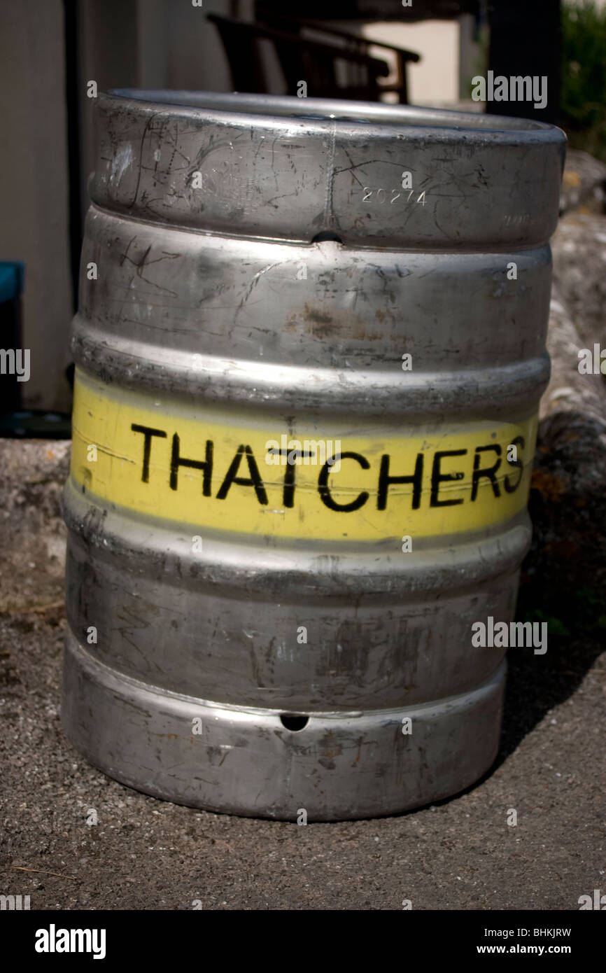 Thatchers cider barrel Stock Photo Alamy