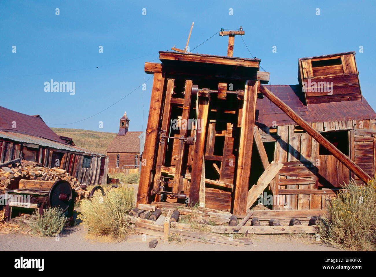 Sawmill of Bodie, Bodie State Historic Park, California Stock Photo