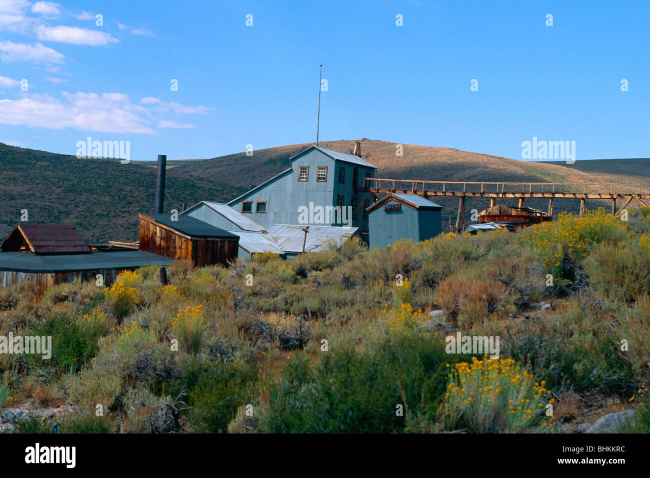 View of the Standard Stamp Mill, Bodie Historic State Park, California Stock Photo