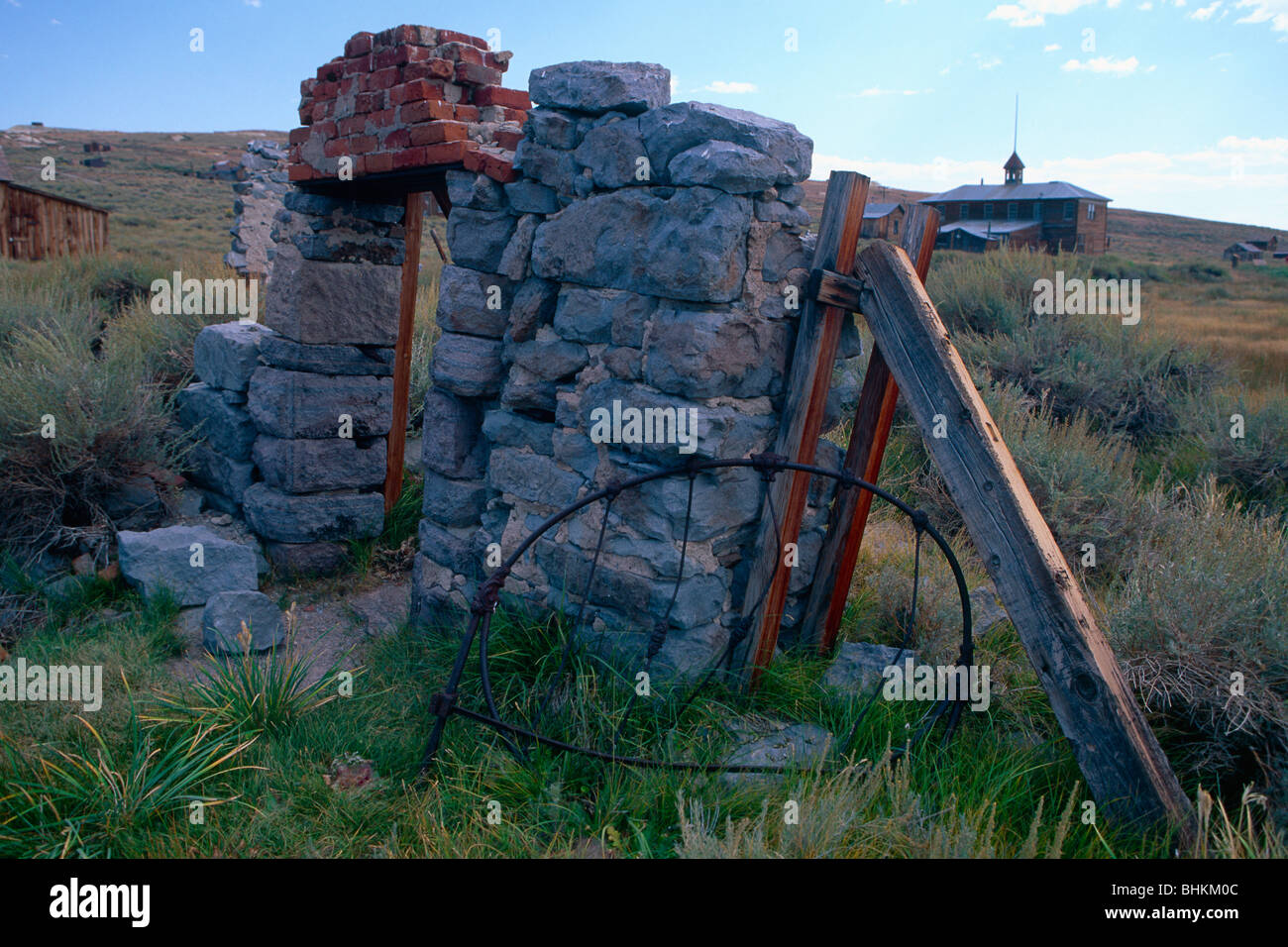 Ruins of a House, Bodie National Historic Site, California Stock Photo