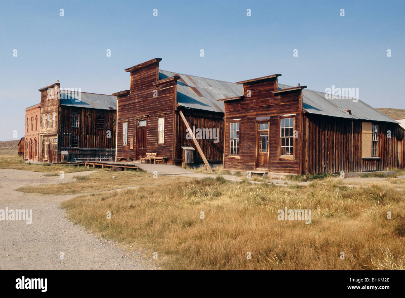 Buildings on Main Street of Bodie, Bodie State Historic Park, California Stock Photo