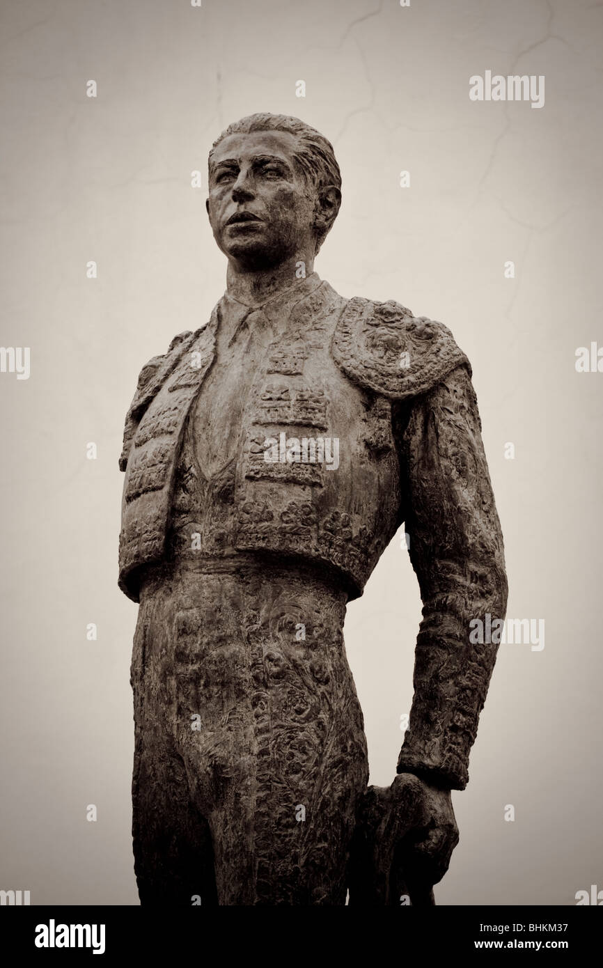 Torero statue, Ronda (Andalusia) - Spain Stock Photo