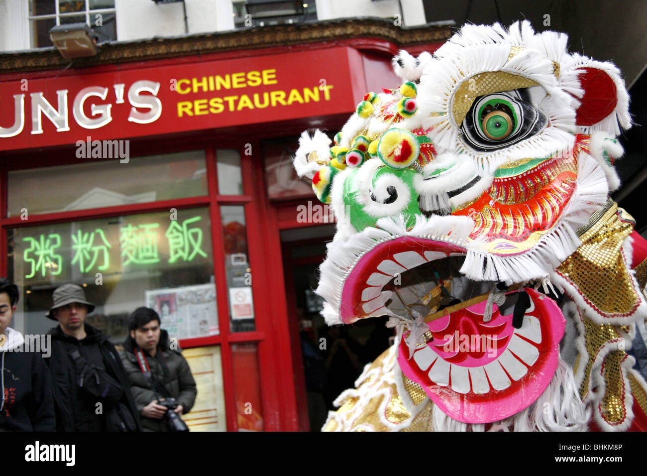 Chinese New Year 2010 in Gerrard Street, Chinatown, London, England Stock Photo