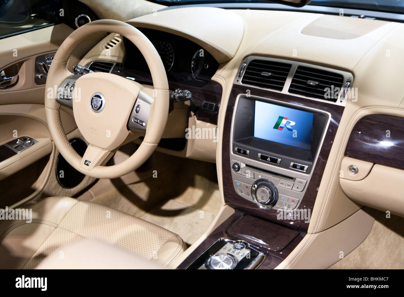 'Jaguar XKR' interior Stock Photo