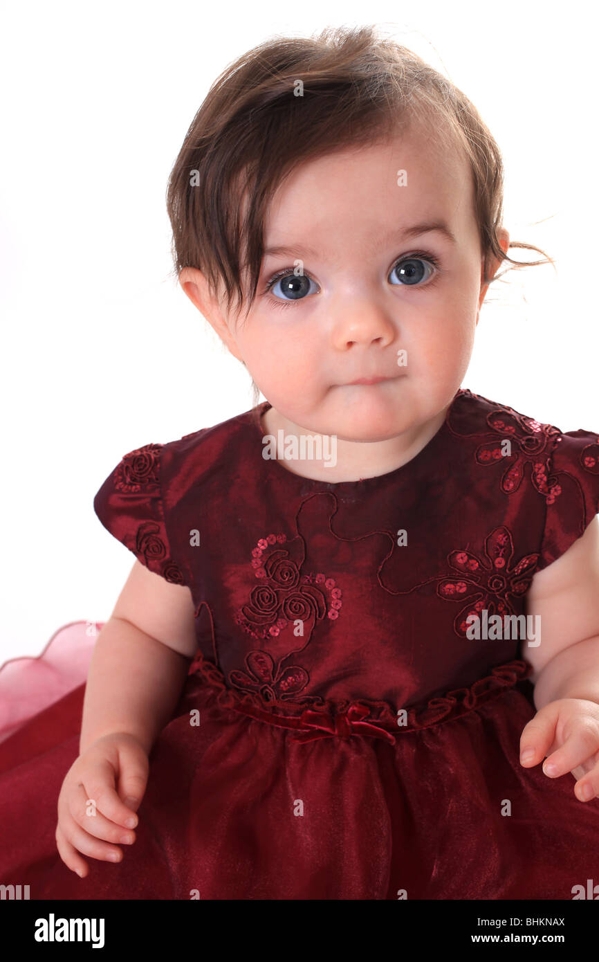 Dark haired white baby girl hi-res stock photography and images - Alamy