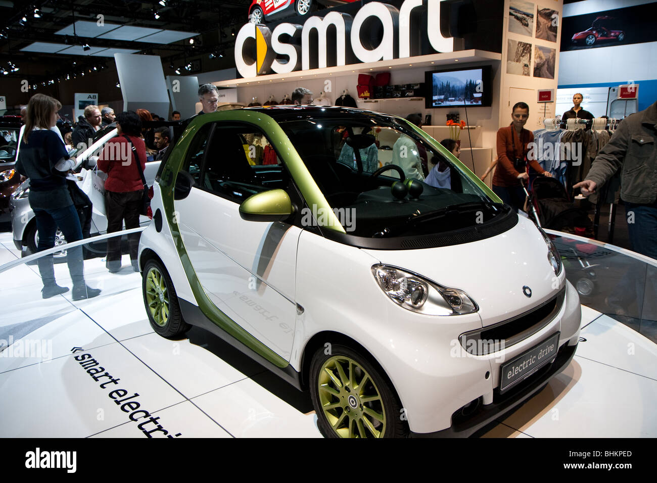 electric car smartcar autoshow Stock Photo