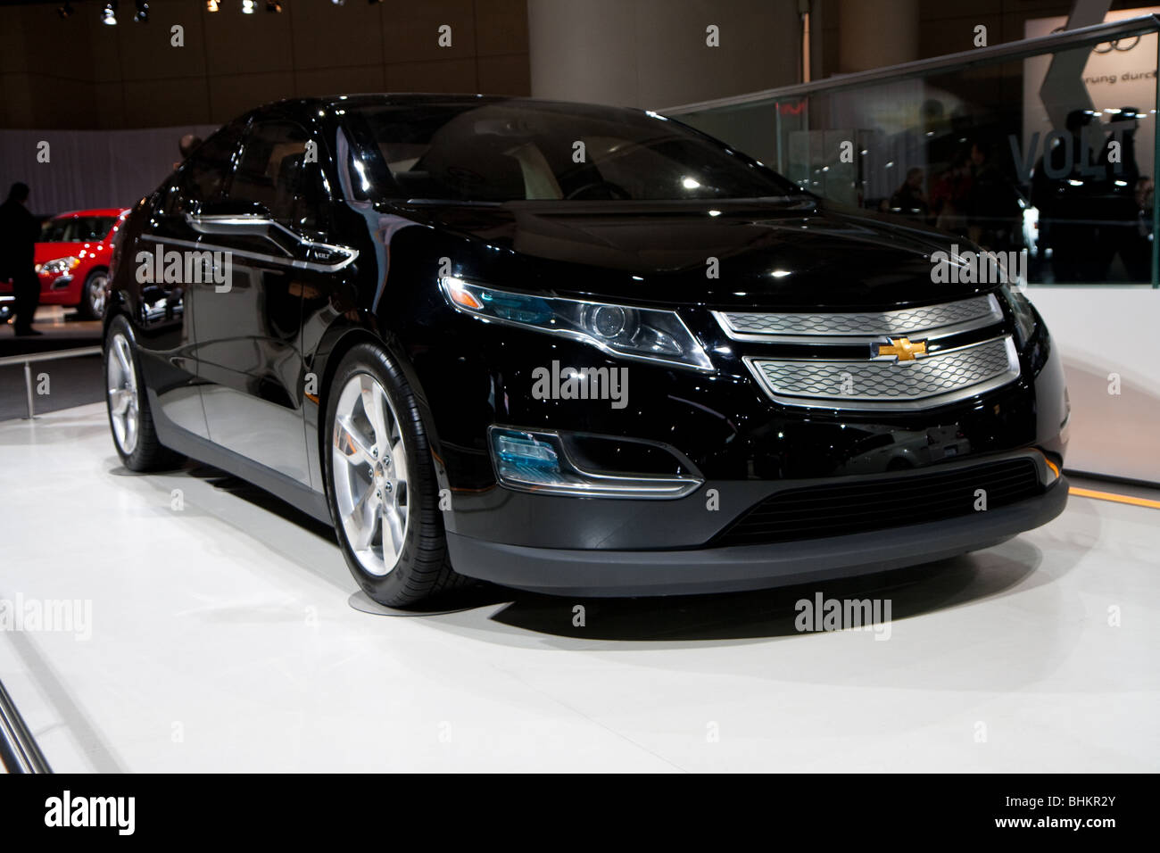 GM Volt hybrid electric car vehicle black Stock Photo