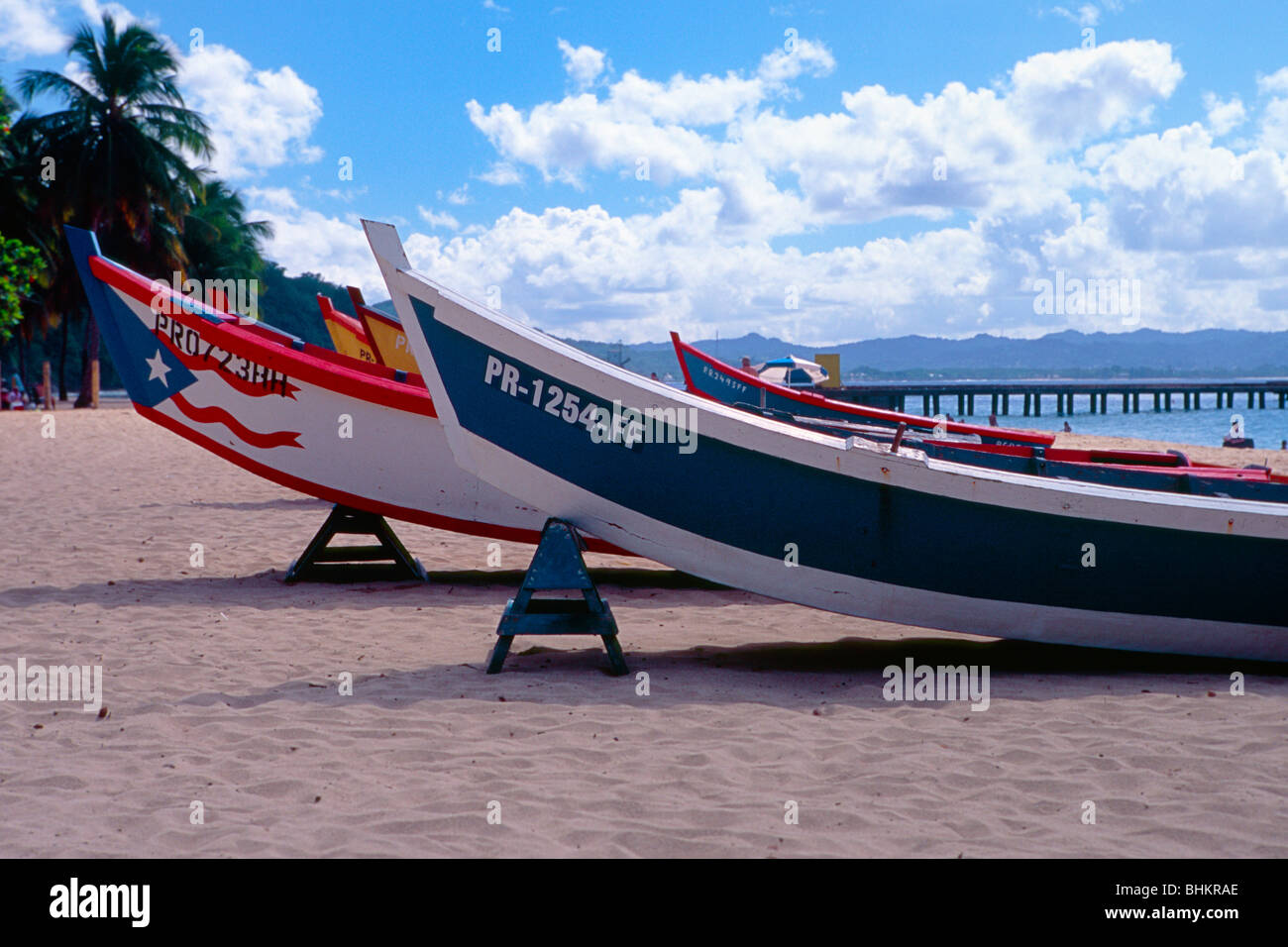Low Angle View of Puerto Rican Fishing Boats Stock Photo Alamy