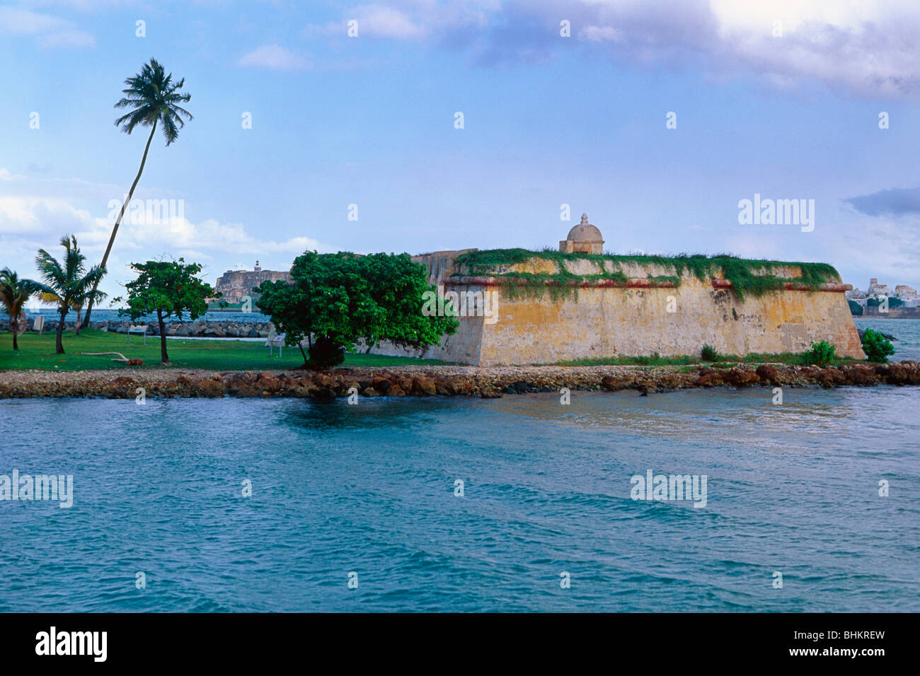 View of Fort Fort San Juan de la Cruz, Catano, Puerto Rico Stock Photo