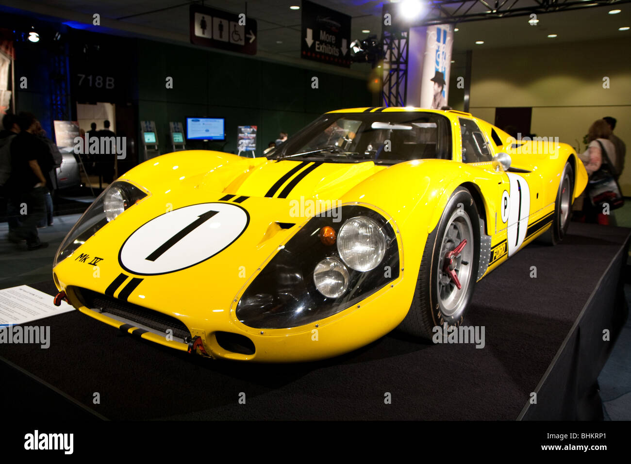 yellow vintage sports car Stock Photo - Alamy