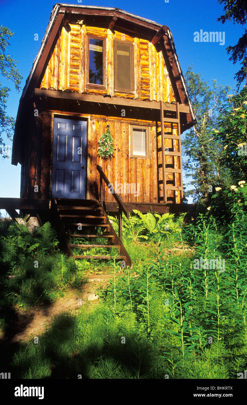 Log Cabin Fishing Lodge Stock Photos Log Cabin Fishing Lodge