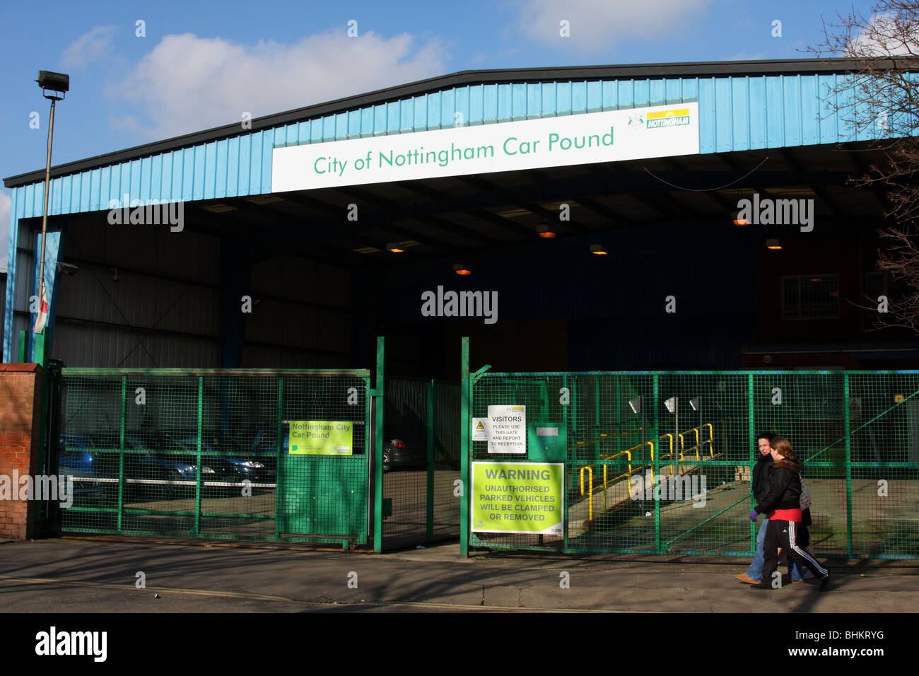 The City of Nottingham Car Pound Stock Photo Alamy