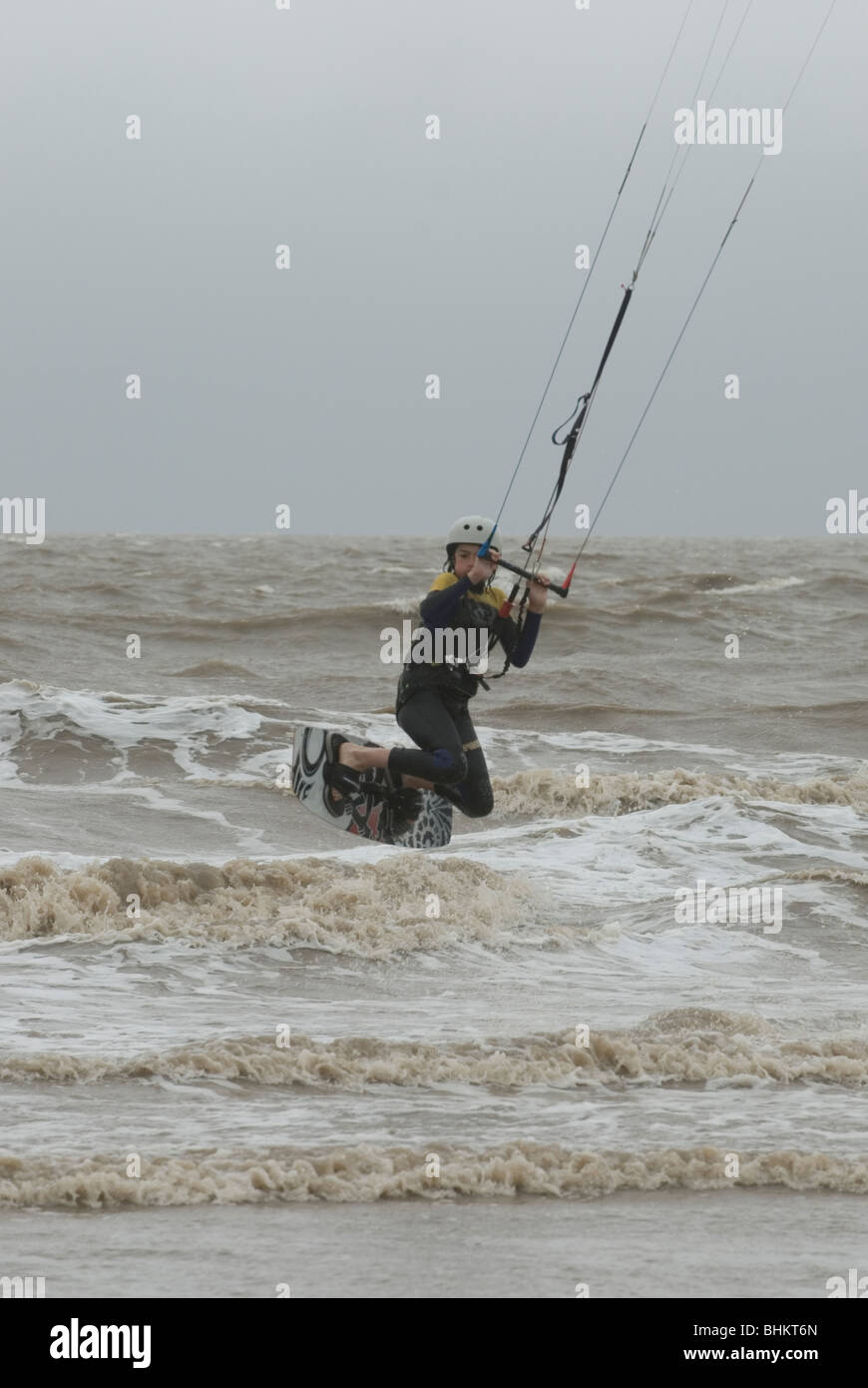 Kite Surfing at Weston Super Mare Stock Photo Alamy