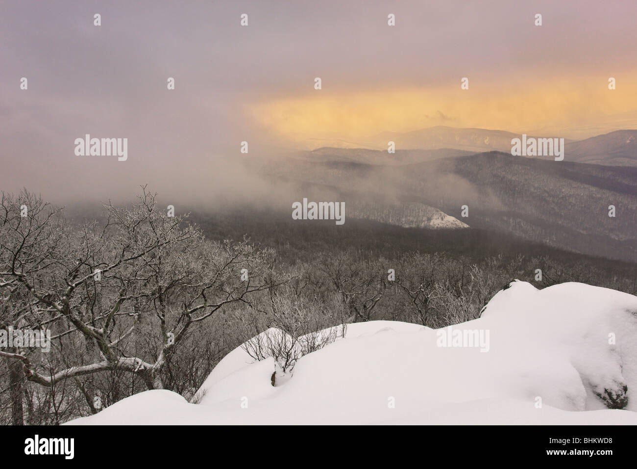 Appalachian Trail, On Hightop, Shenandoah National Park, Virginia Stock Photo