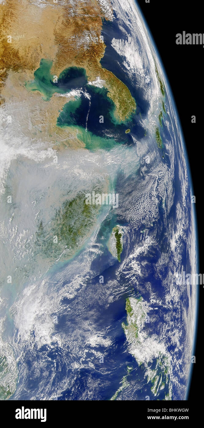 Thick haze blanketed much of China on November 4, 2004. Haze is a frequent problem in China, where coal is a source of energy. Stock Photo