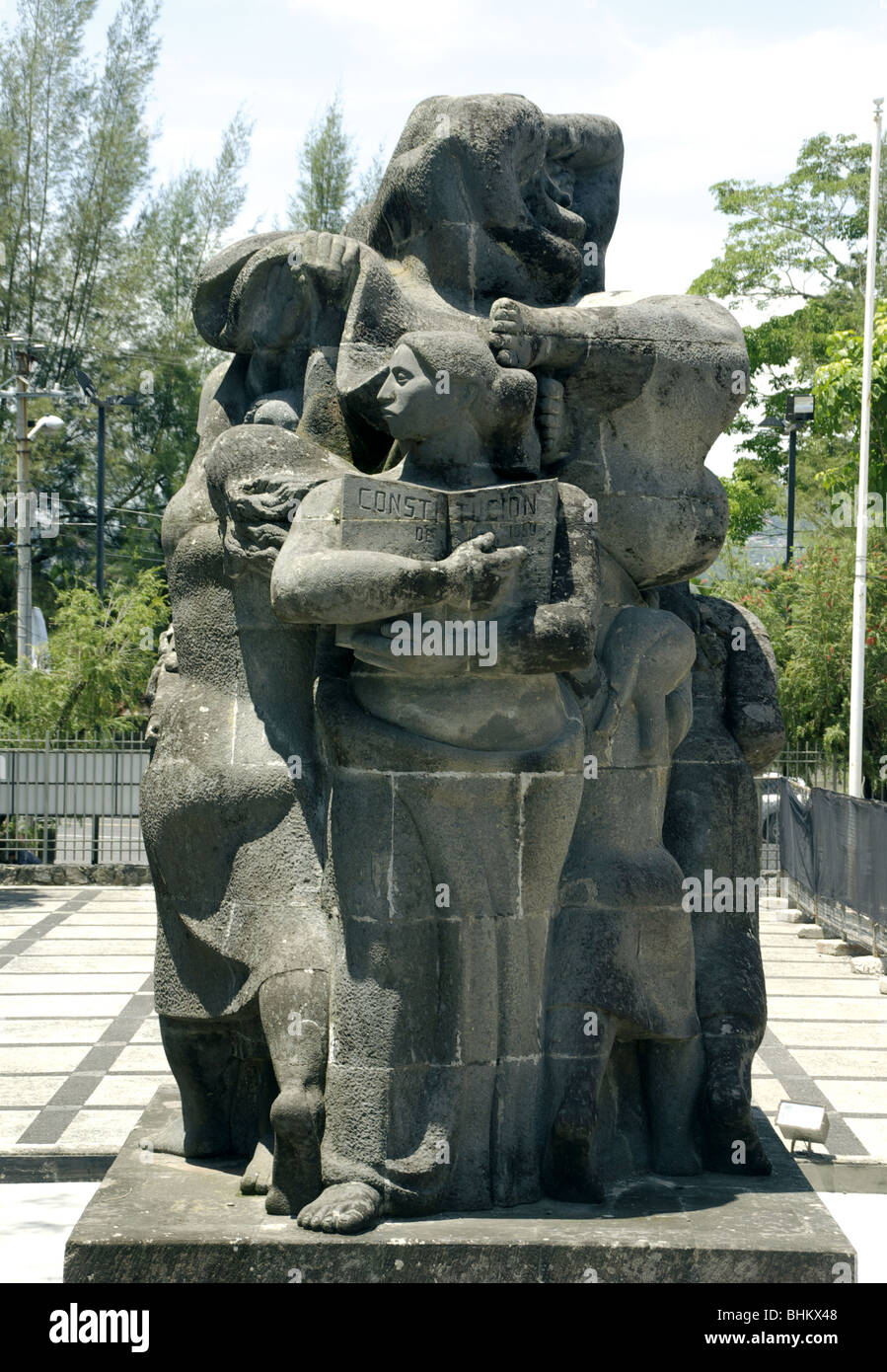 El Salvador. San Salvador city. Monument to the Constitution Stock