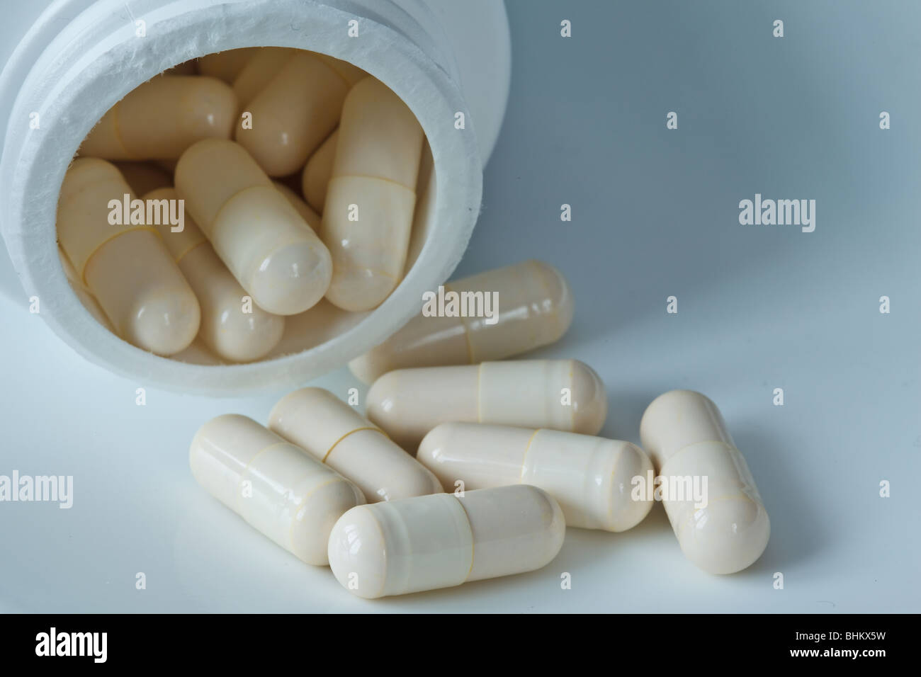 Macro image of multivitamin capsules Stock Photo