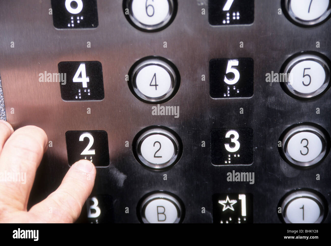 braille blind assist handicap access button elevator number read touch