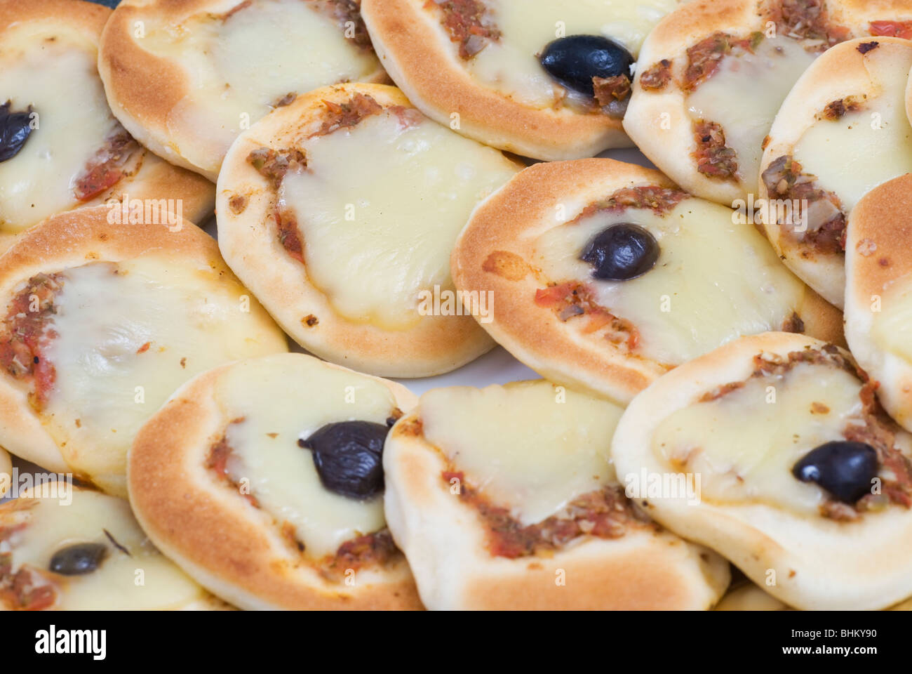 Close up of mini pizza in Lebanon mIddle East Asia Stock Photo