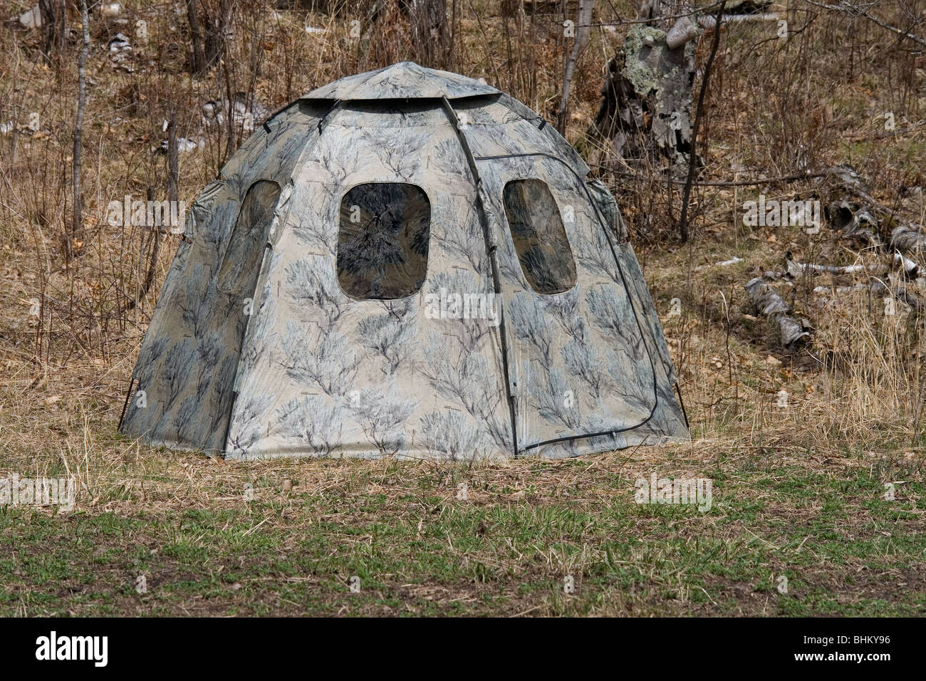 Turkey Hunting Blind/Decoys Stock Photo Alamy