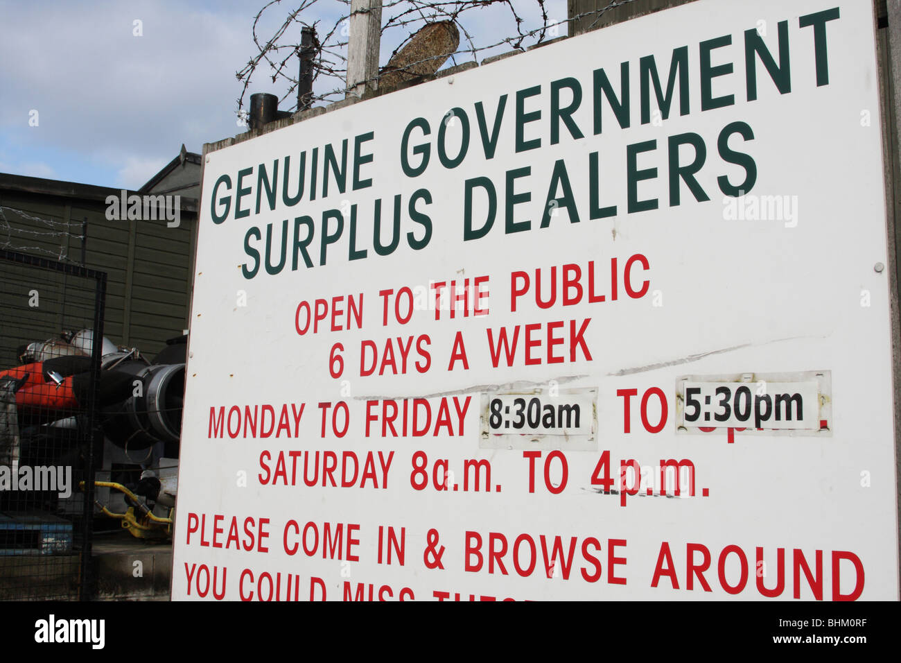 The Army & Government surplus store in Nottingham, England, U.K Stock