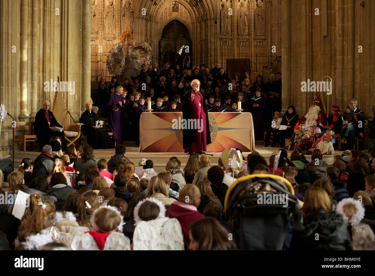 of Canterbury conducting Christmas Service Stock Photo Alamy